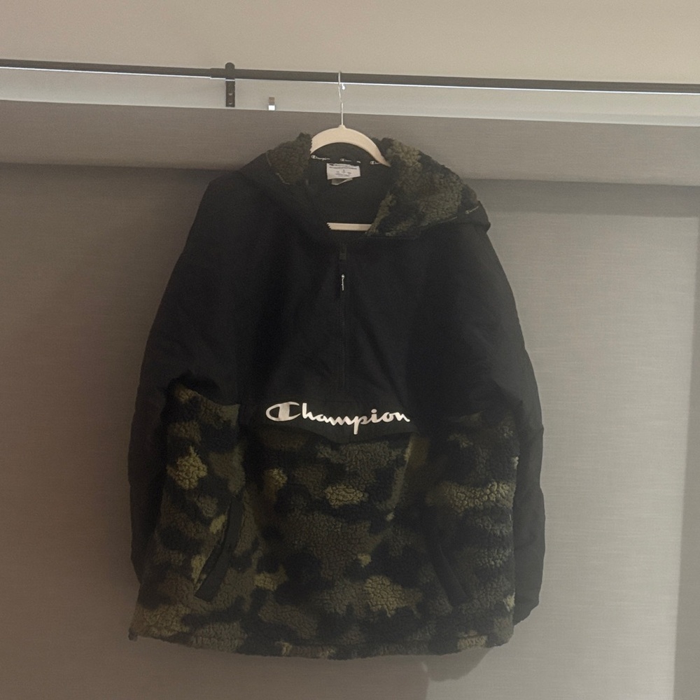 Champion Black and Green Camo Jacket